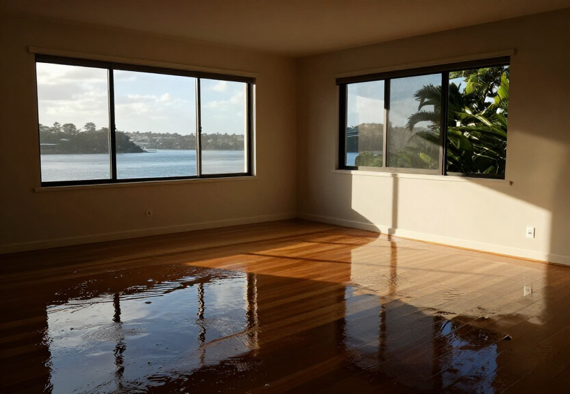 Sewage spill in a Whale Beach holiday home before cleanup